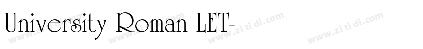 University Roman LET字体转换
